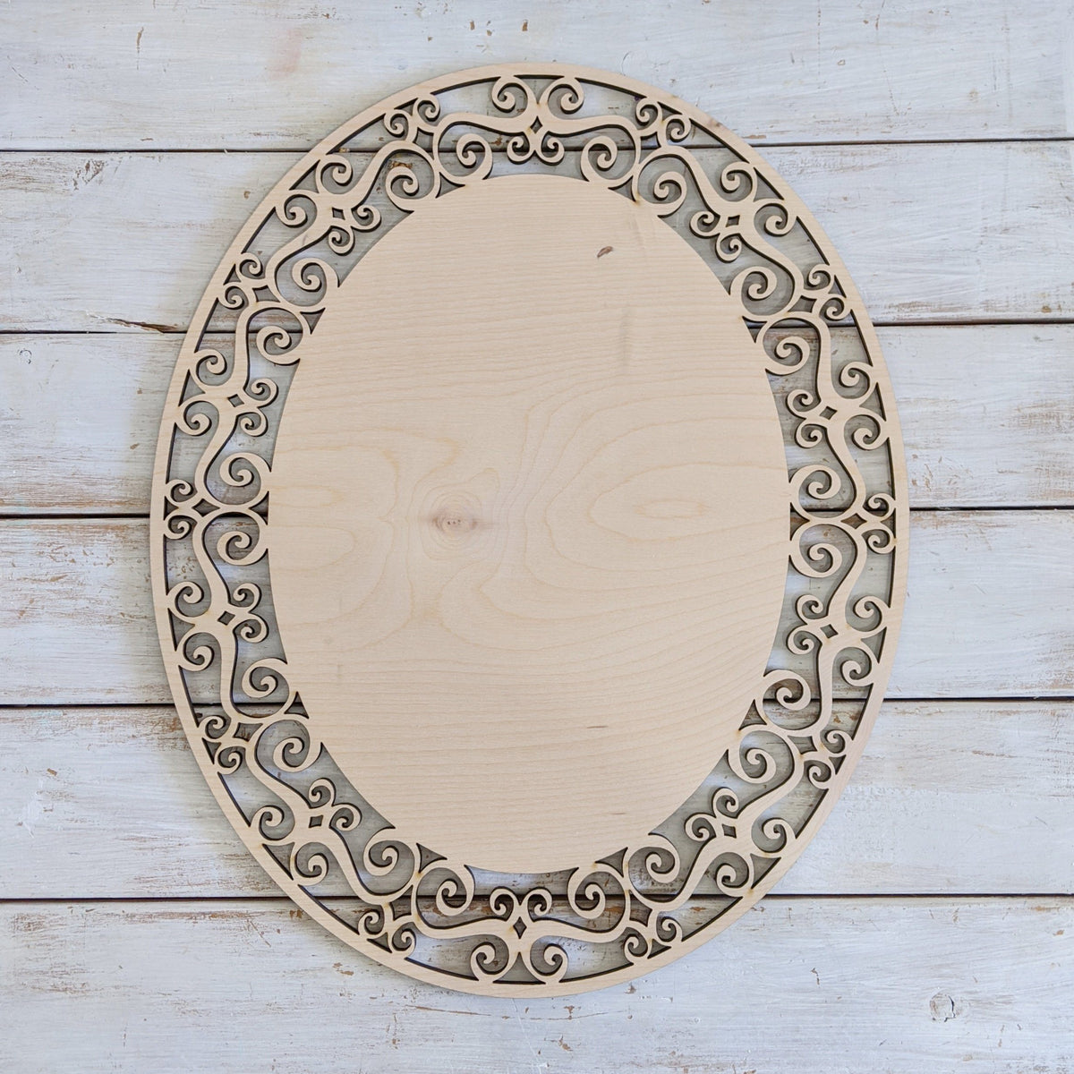 16" Decorative Oval Wood Cutout _sola_wood_flowers