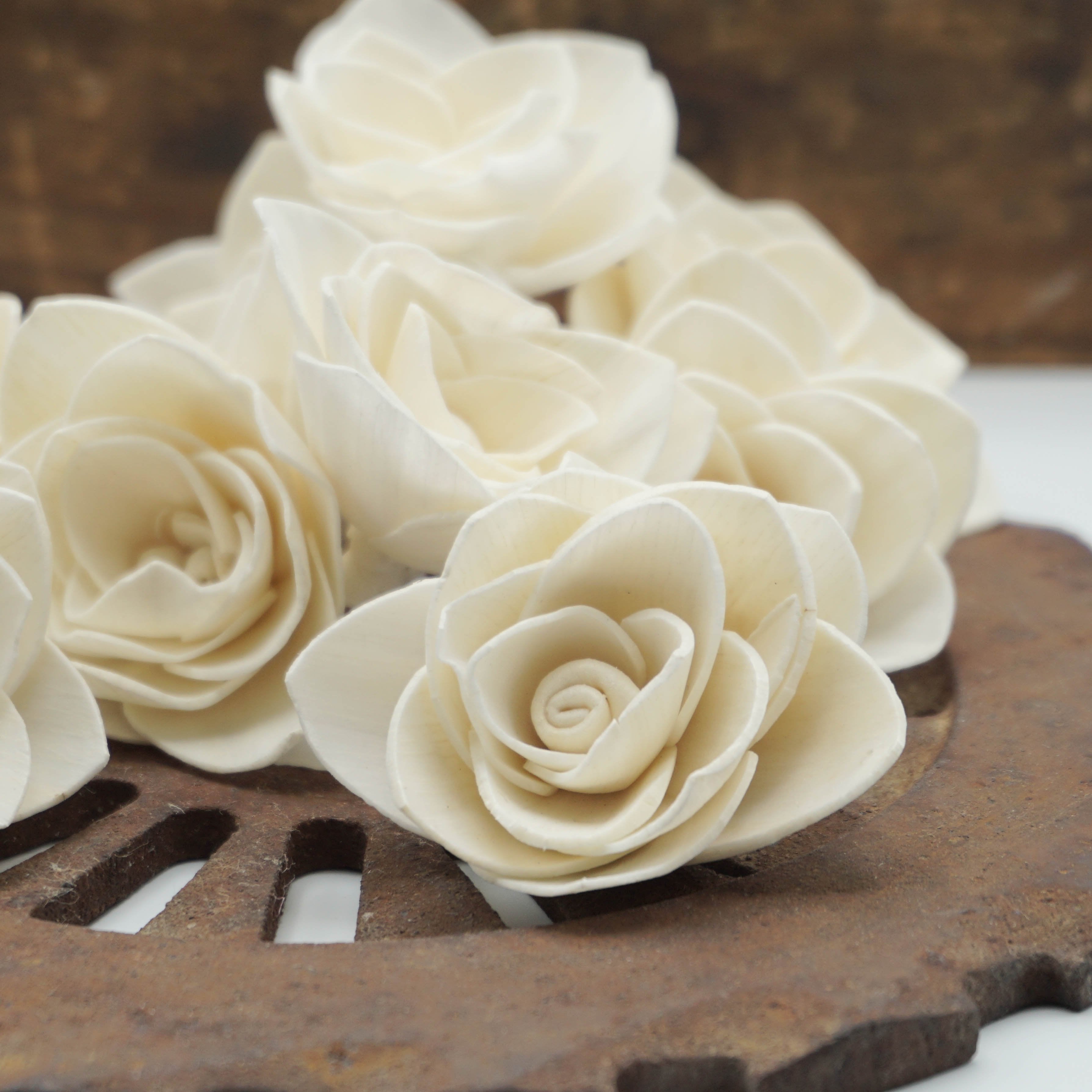 Gardenia Flower  - set of 12- 2.5 inches _sola_wood_flowers