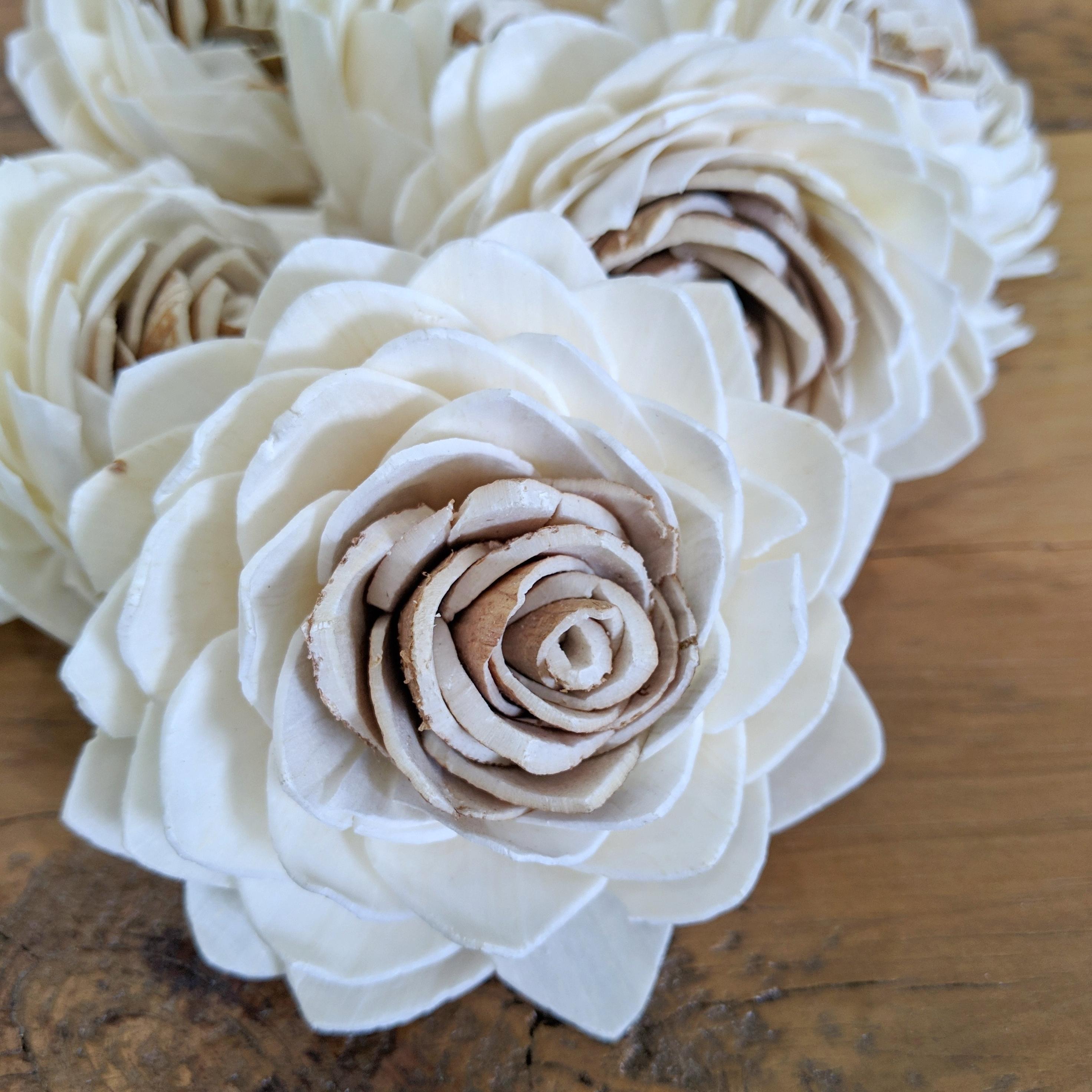 Harvest Waterlily™- set of 12- 3 inches _sola_wood_flowers