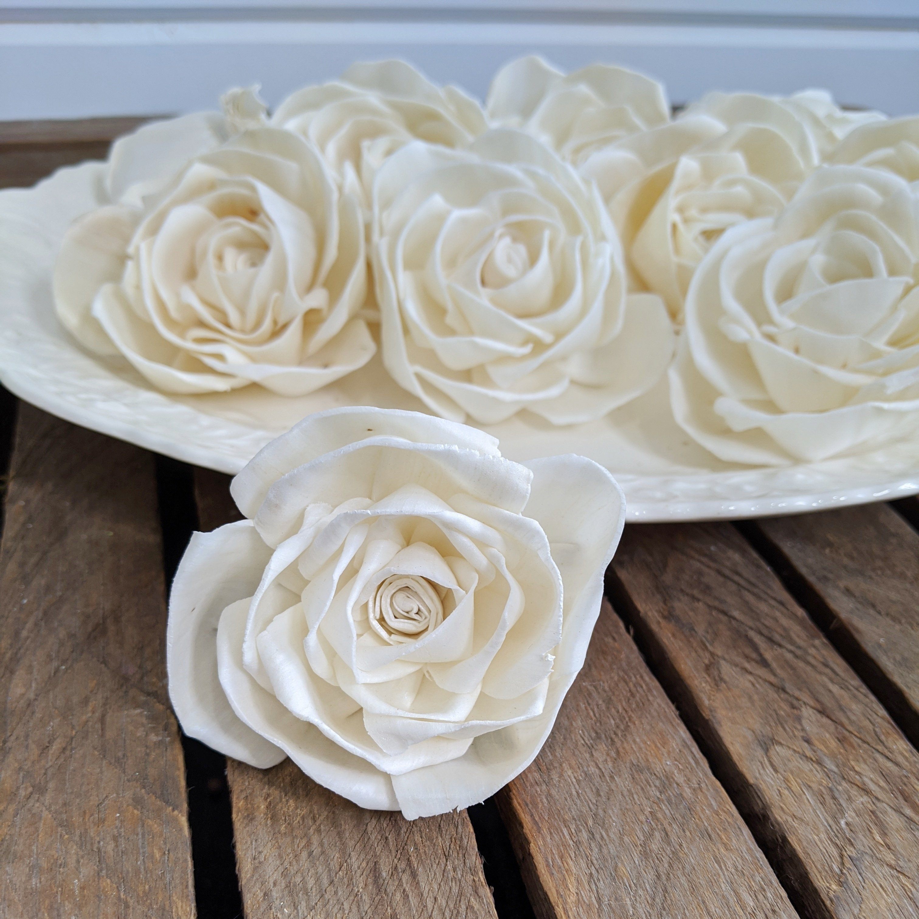 Julia Rose™- set of 12- 3 inches _sola_wood_flowers