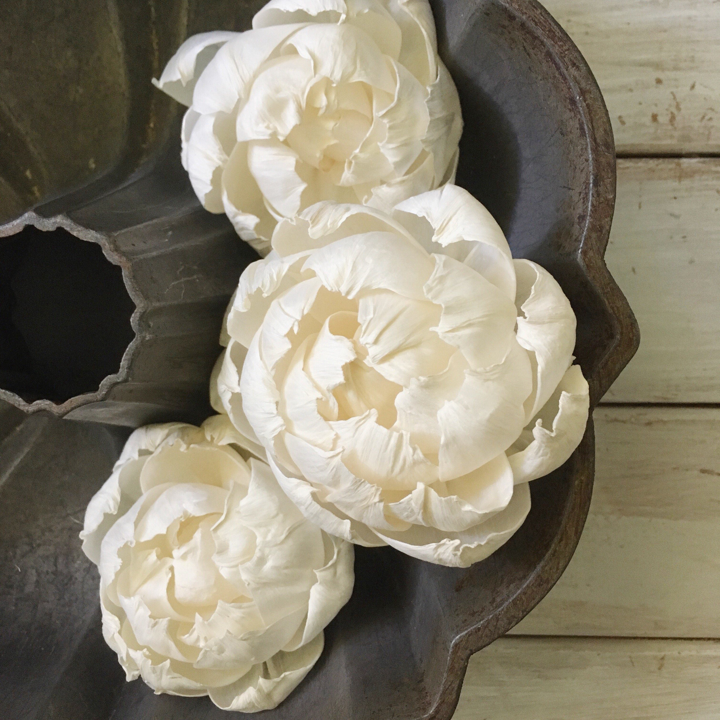 Peony - 3 inch - Set of 6 _sola_wood_flowers