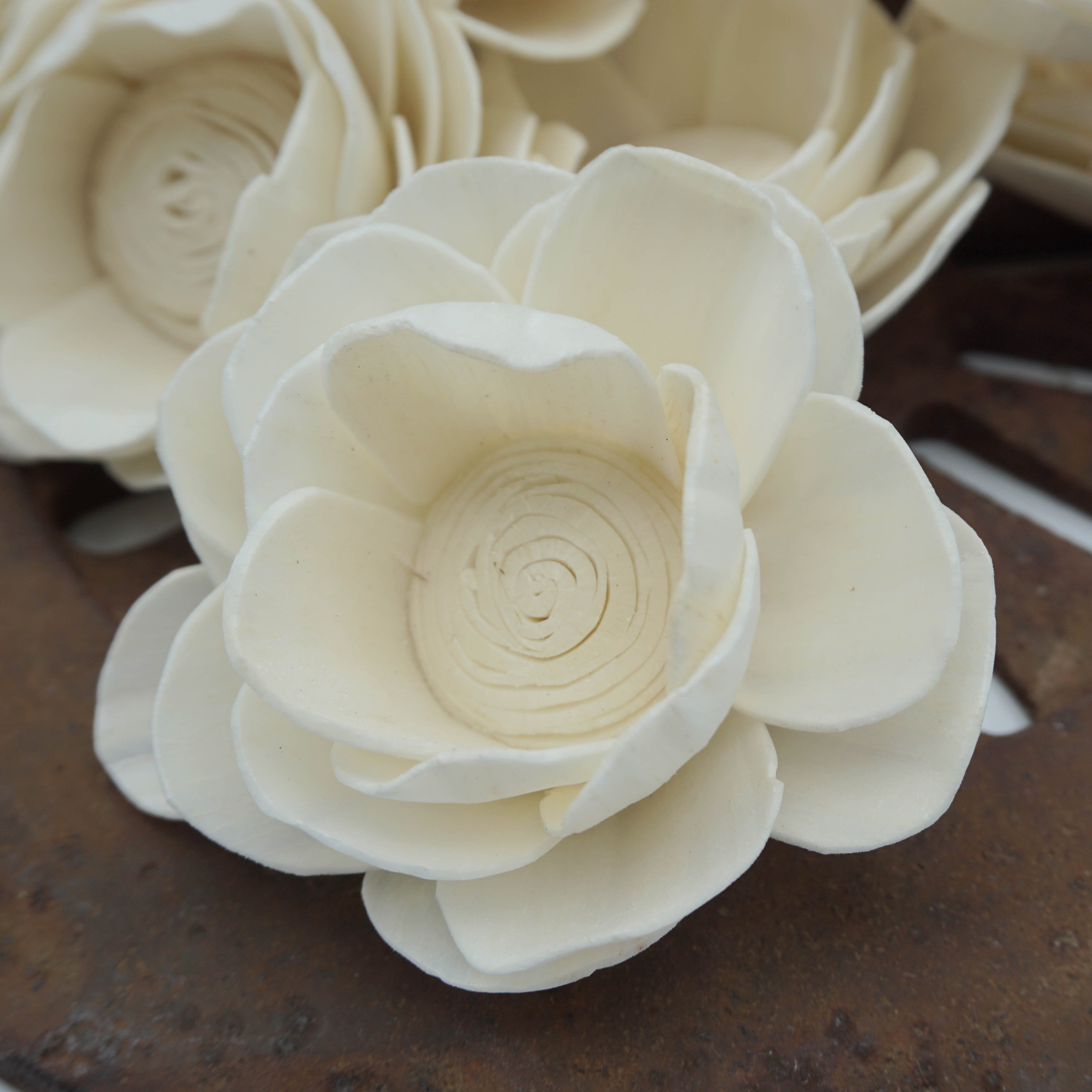 Poppy - set of 12 - 3 inches _sola_wood_flowers
