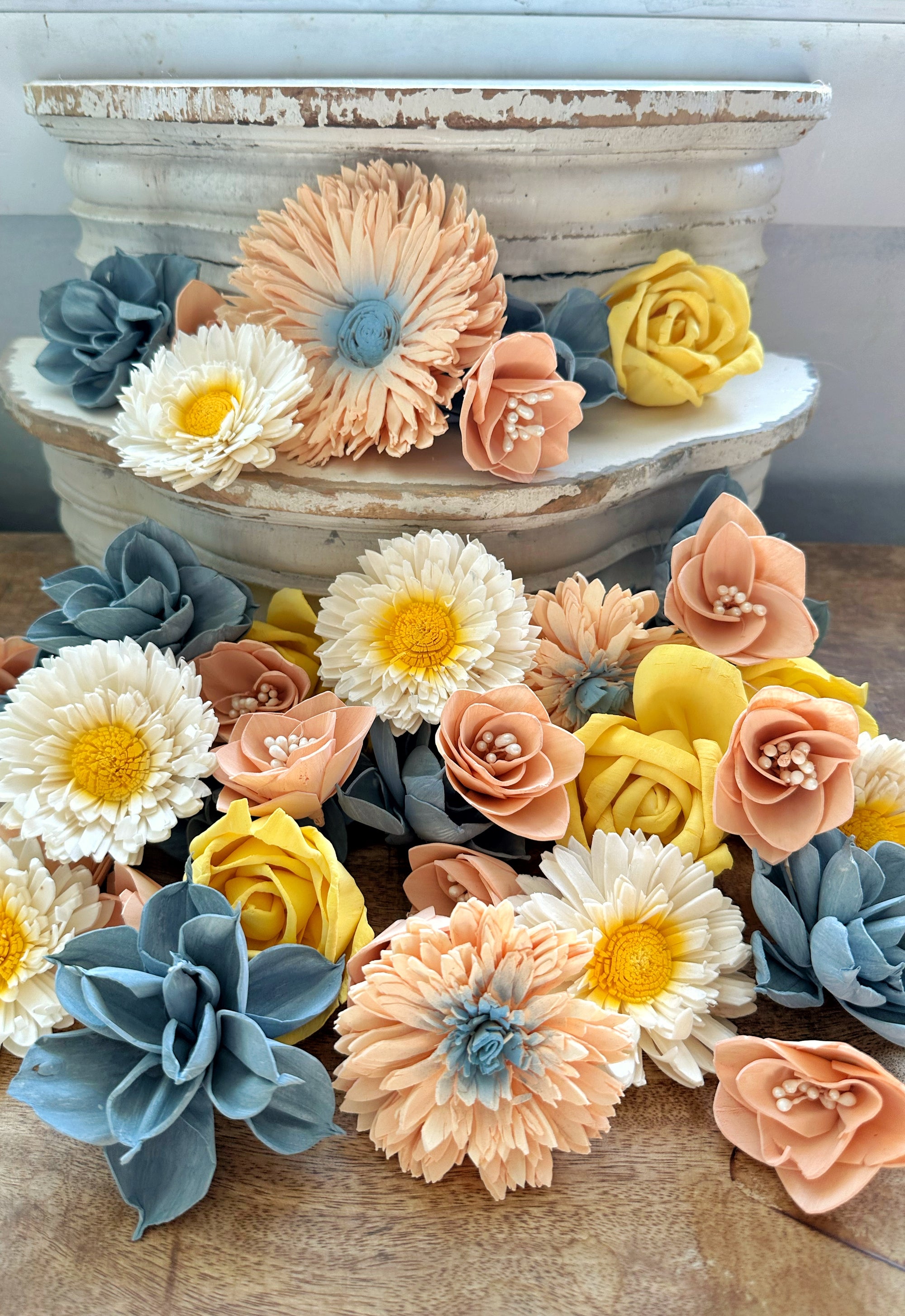 Grandma Core- dyed sola wood flower assortment