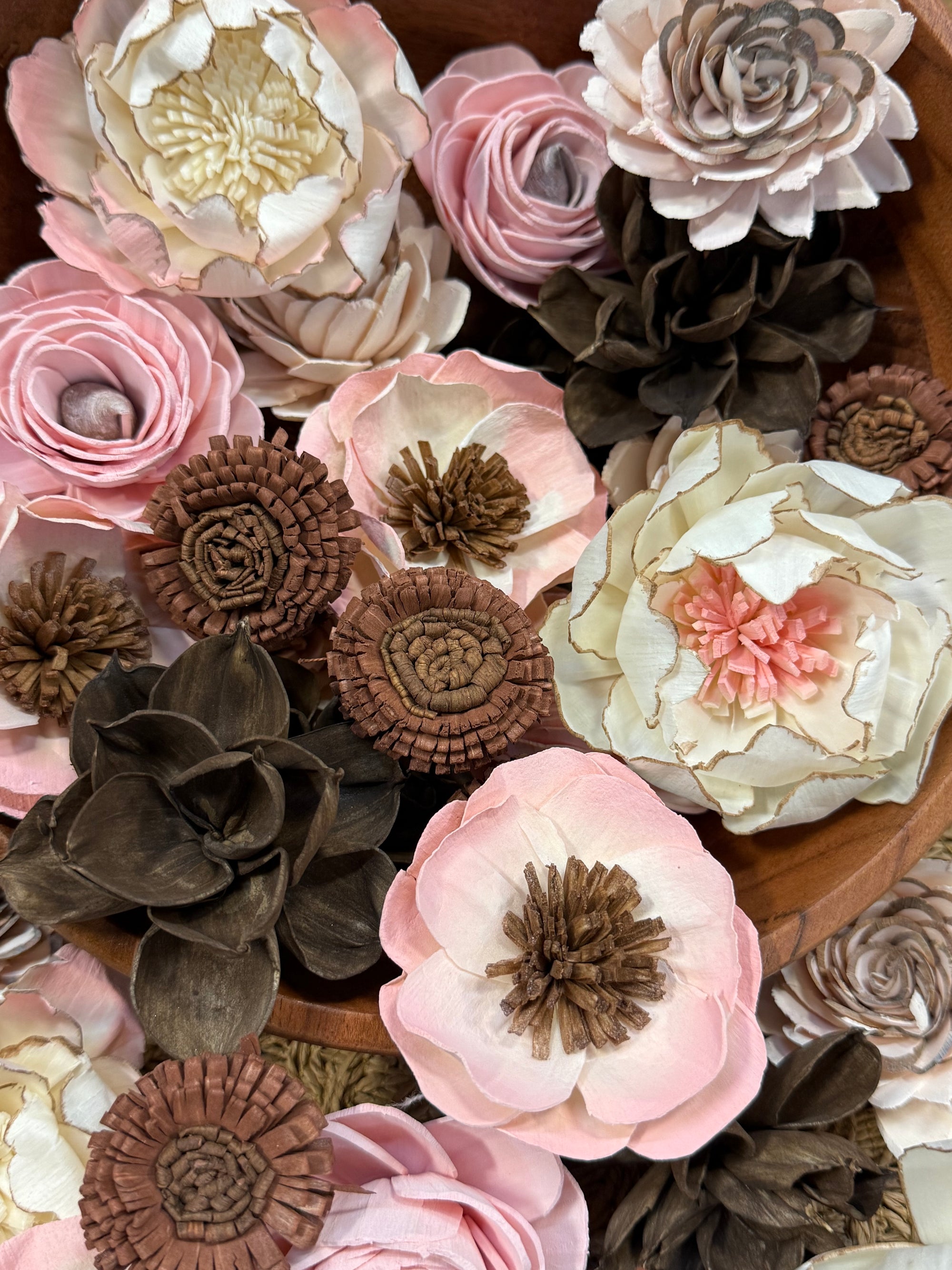 Neapolitan Sundae - Dyed Sola Wood Flower Assortment