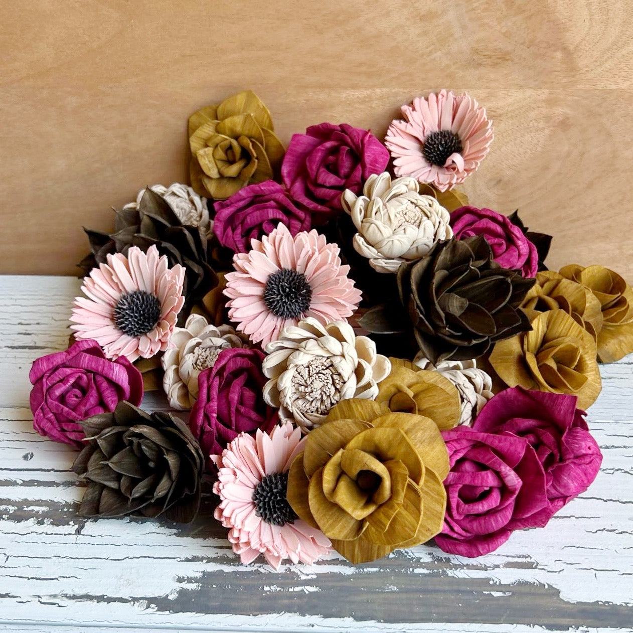 Maggie's Fall Mix | dyed wood flower assortment