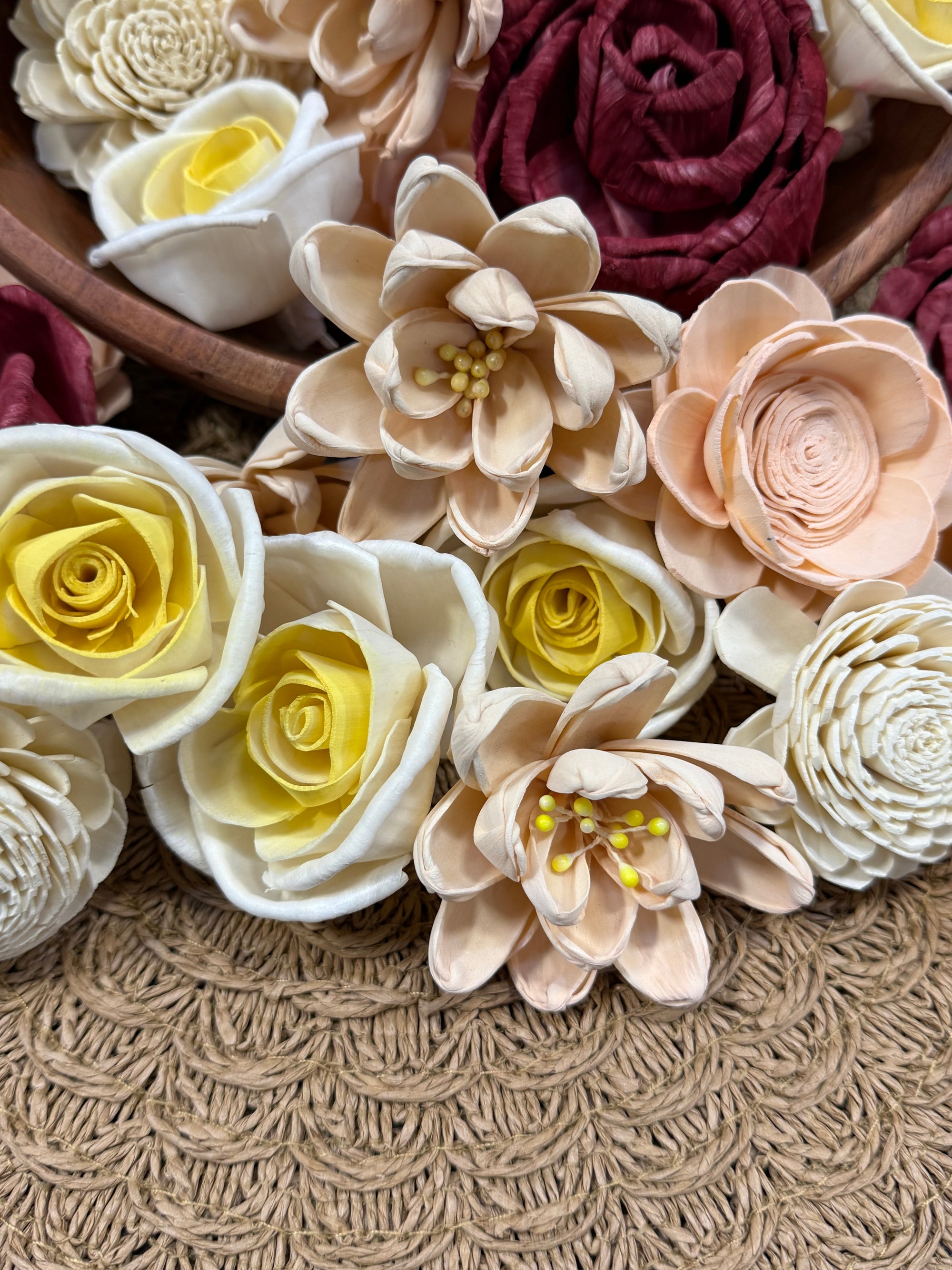 Peaceful Moment - Dyed Sola Wood Flower Assortment