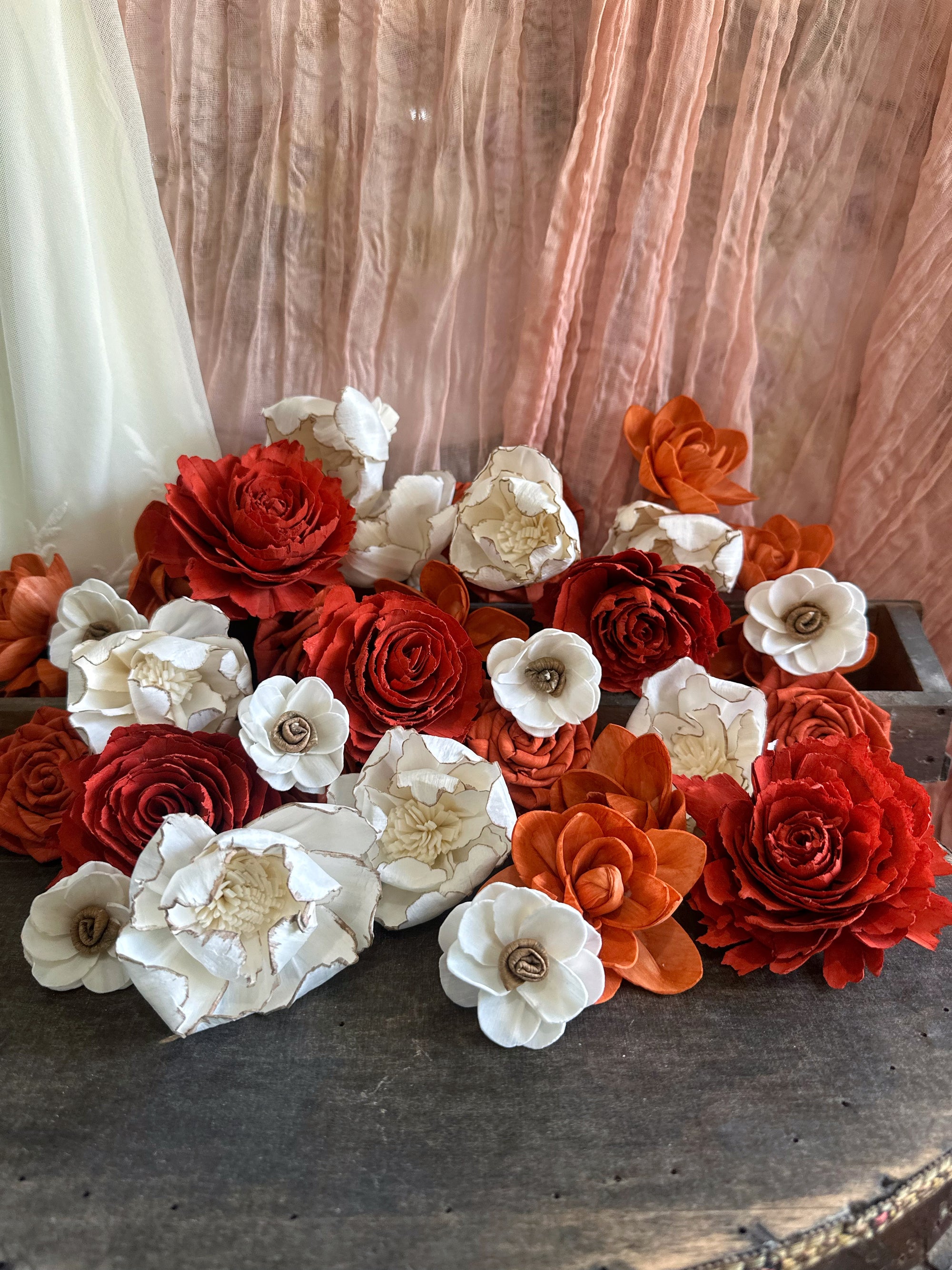 Terracotta Pumpkin Spice | Dyed Sola Wood Flower Assortment