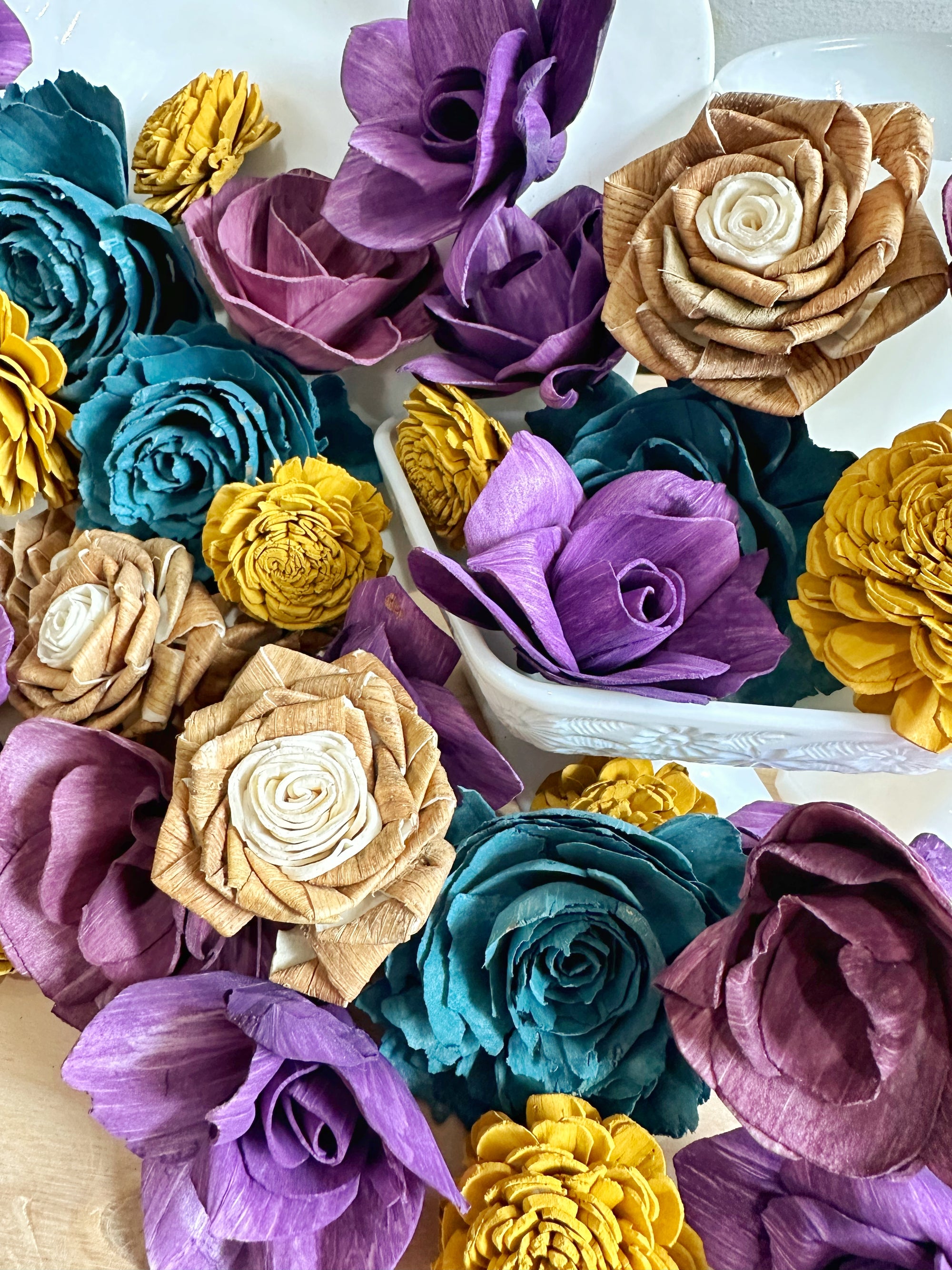 Empress | dyed wood flower assortment