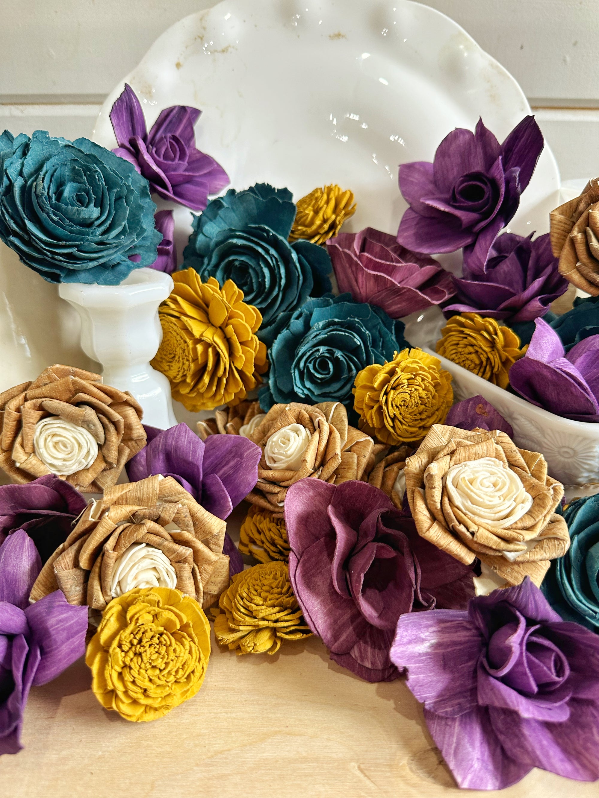 Empress | dyed wood flower assortment