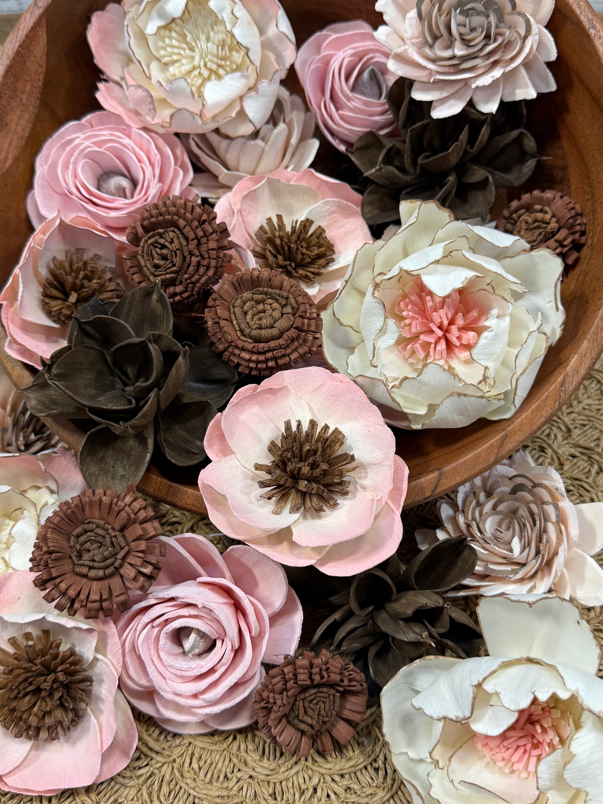 Neapolitan Sundae - Dyed Sola Wood Flower Assortment