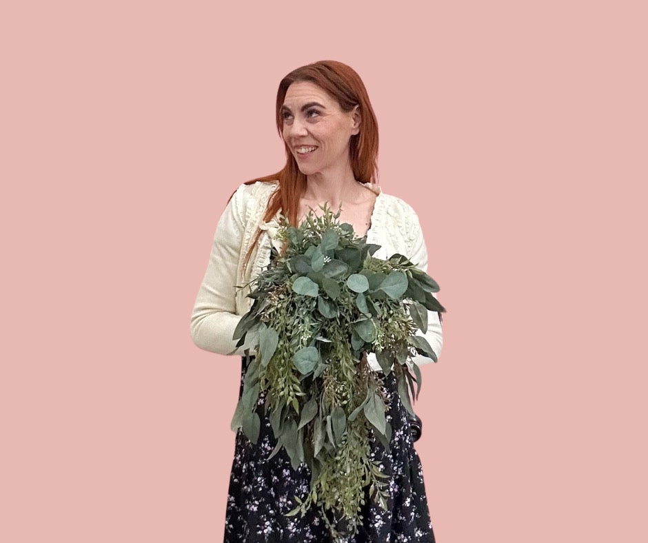 cascading succulent bouquet Pre-Made Greenery Cascade Base - Oh! You're Lovely