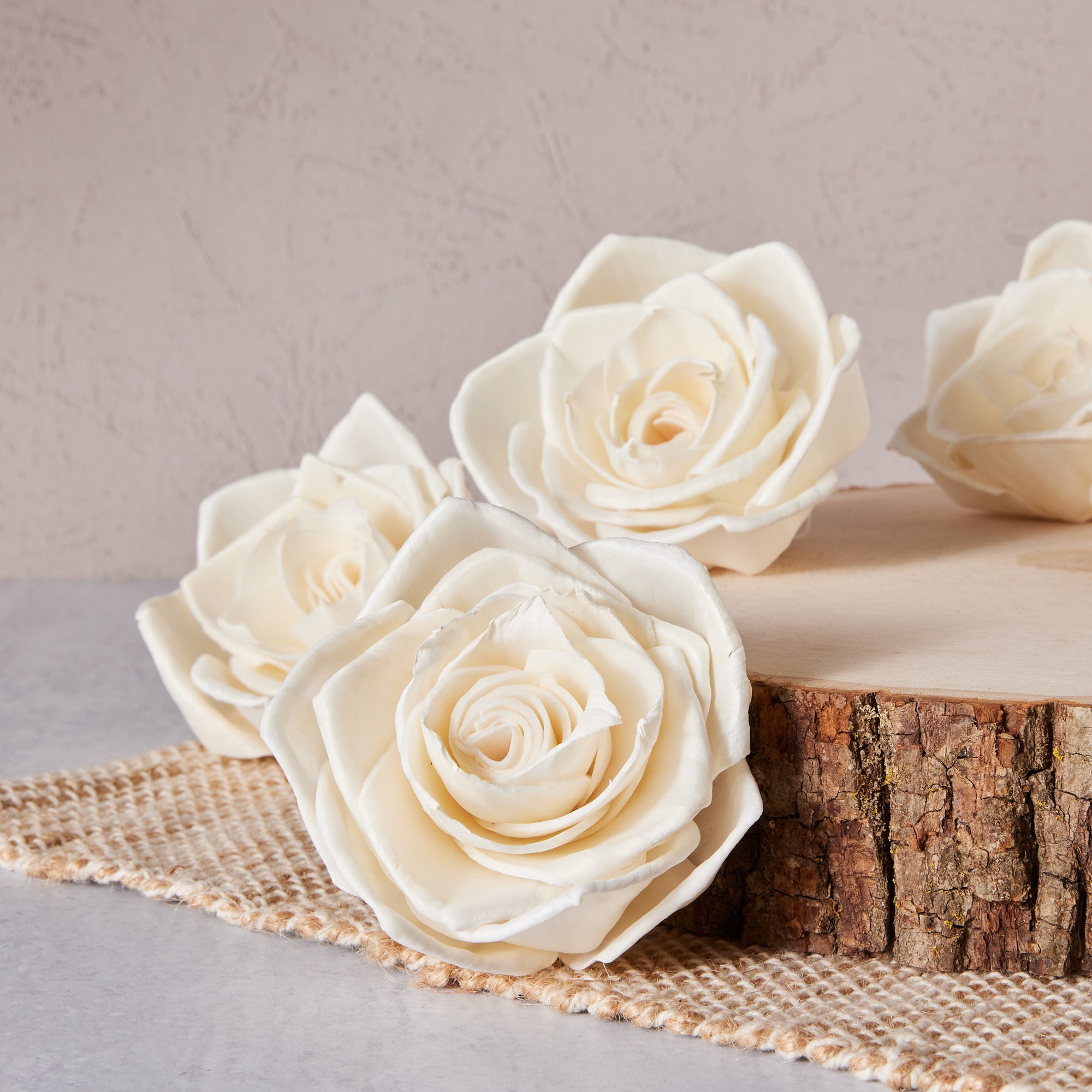 Dark Night Rose™ Wood Flower | set of 6 | 3 inches