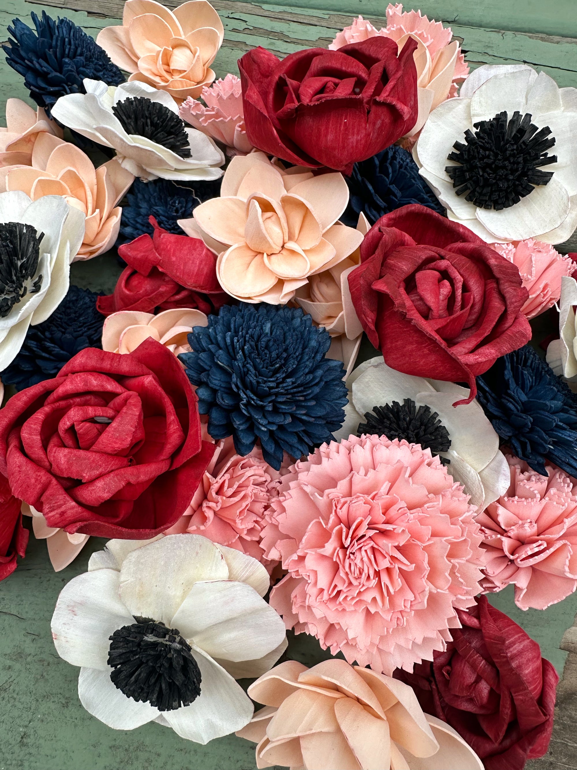 Classic Romance - Dyed Sola Wood Flower Assortment