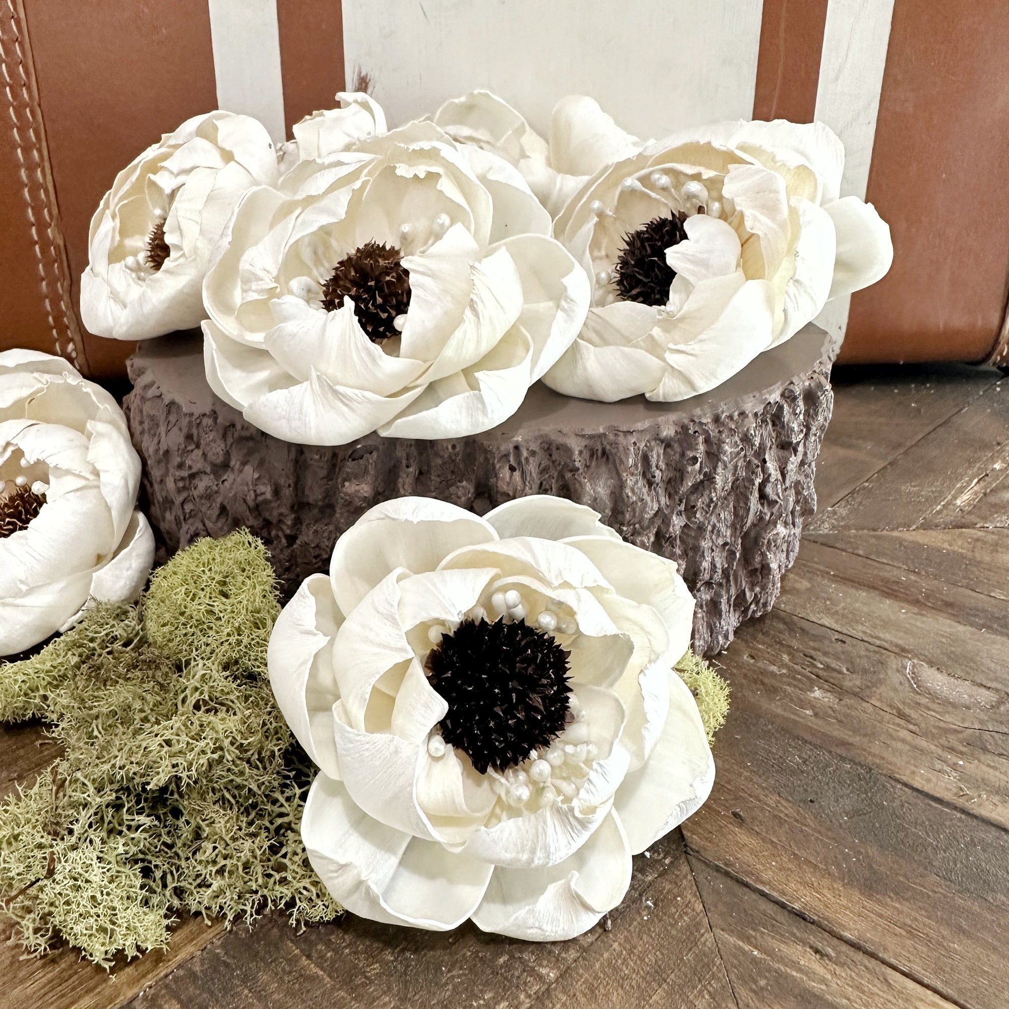 White Stamen Diego™- set of 6-  3 inches