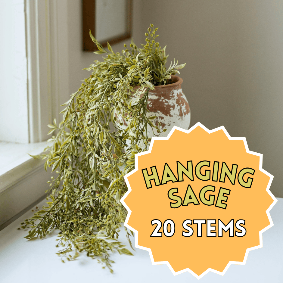 Lot 2908 - 20 stems of Hanging Sage Faux Greenery