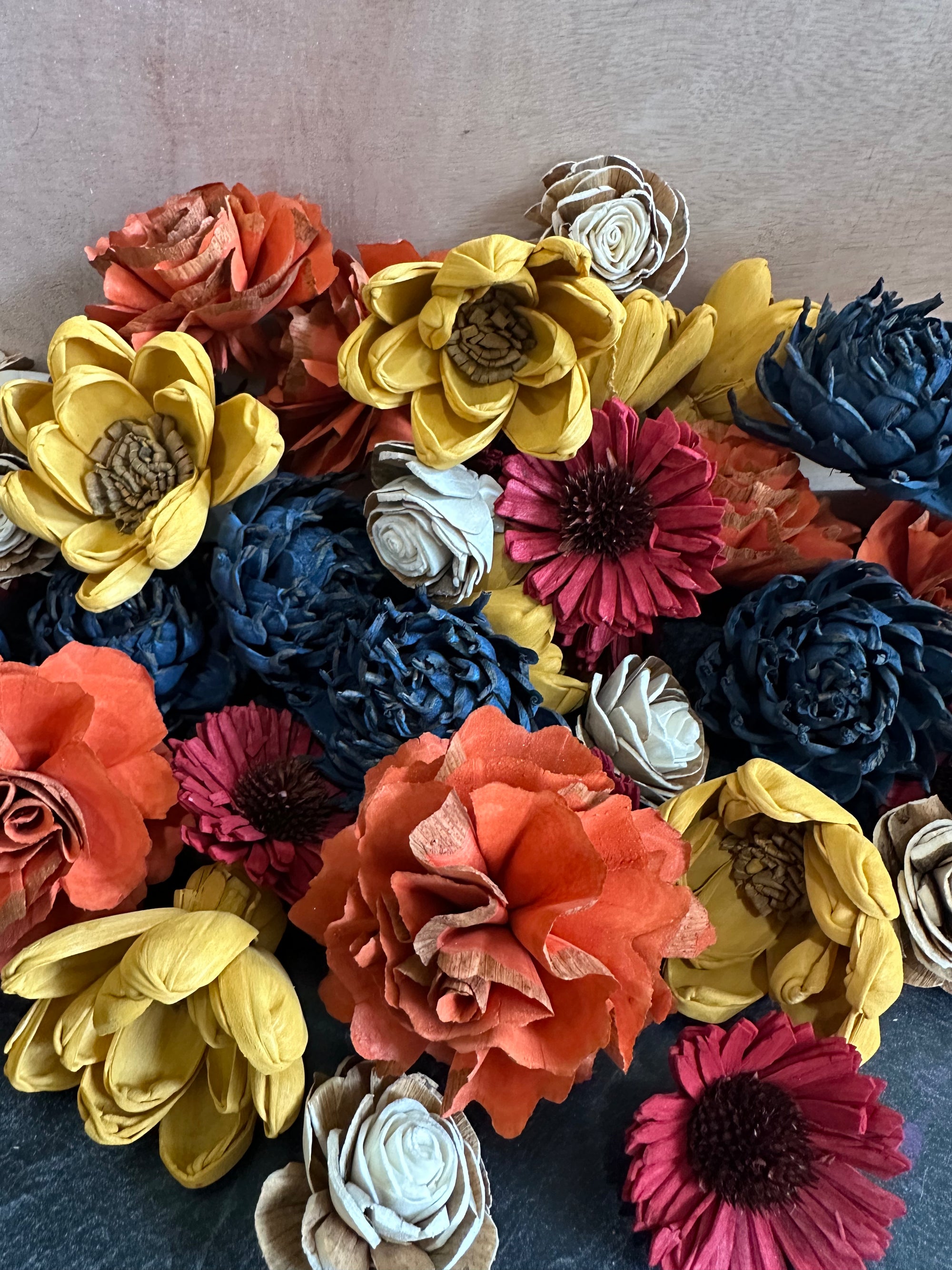 Fall Yall | Dyed Sola Wood Flower Assortment