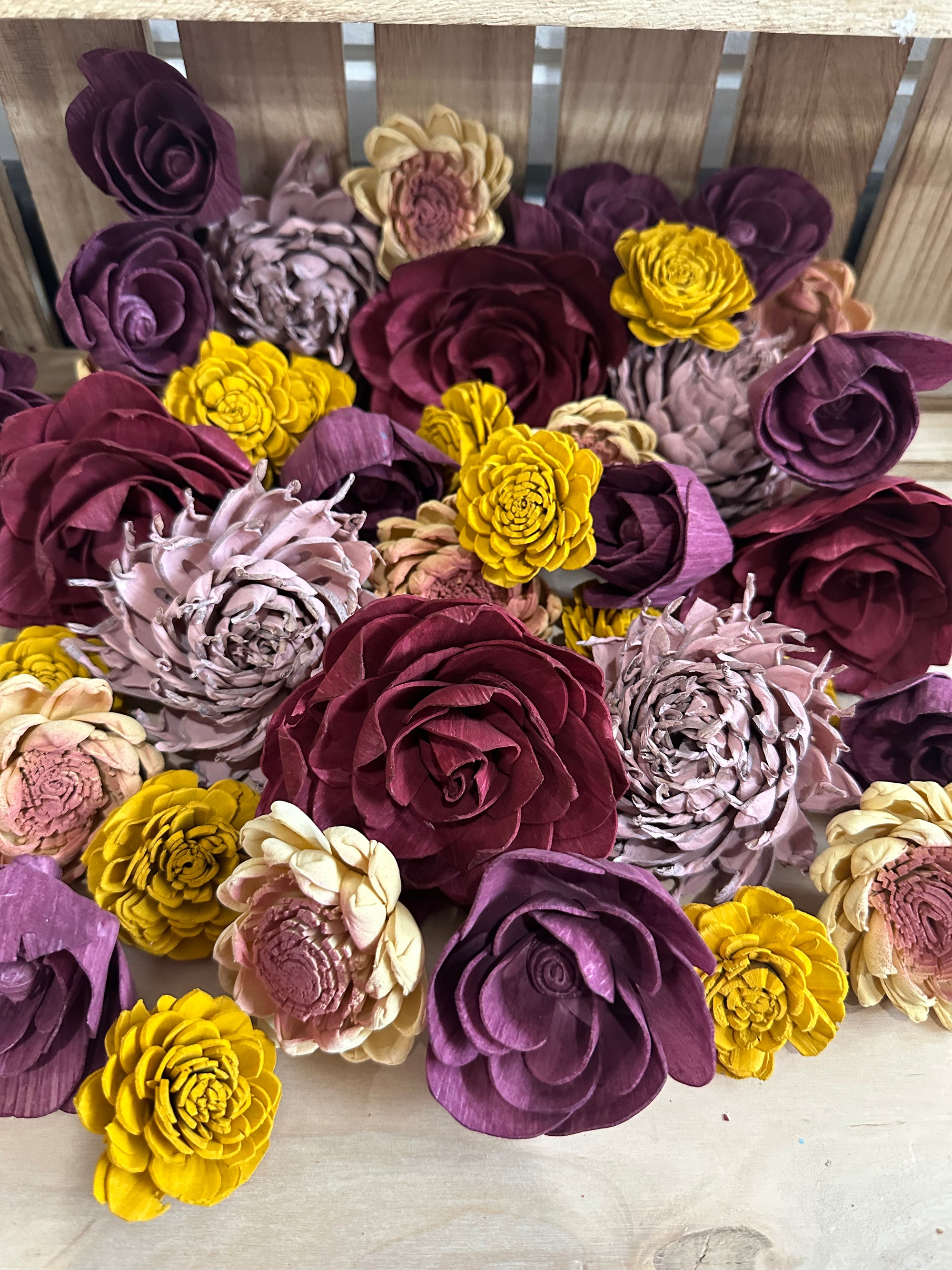 Sweater Weather | dyed wood flower assortment