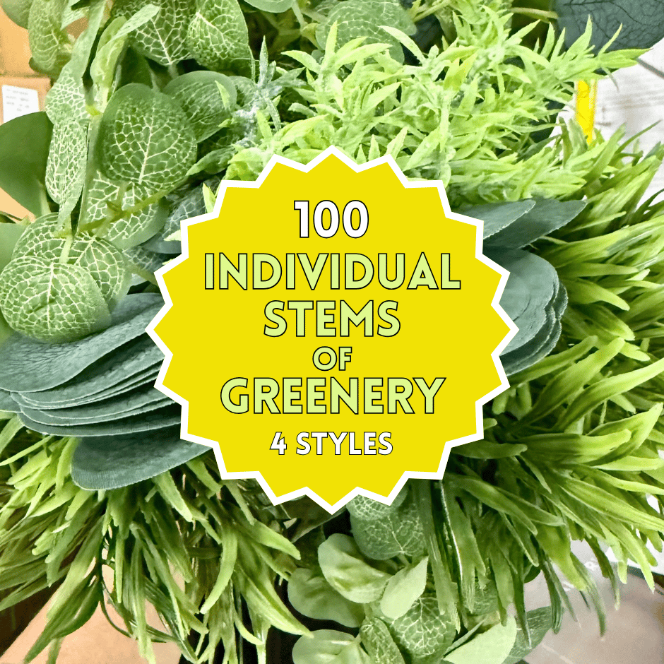 Lot 3900 - induvial stems greenery bundle - 100 stems