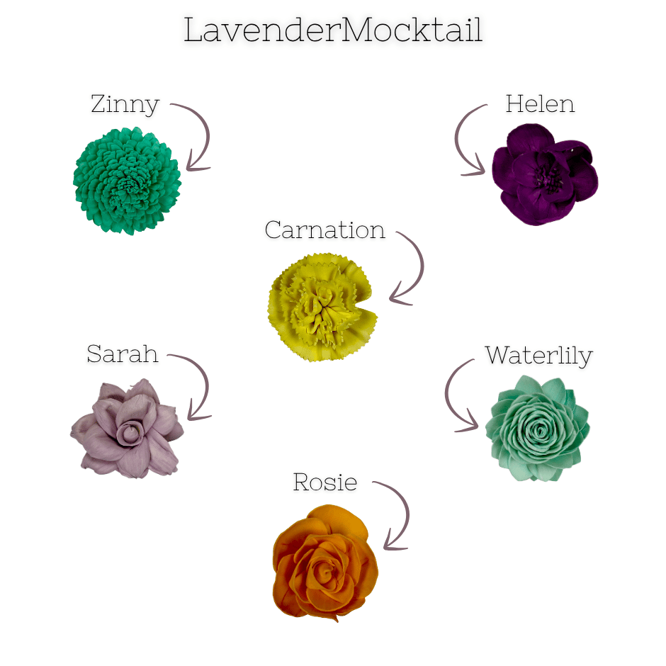 Lavender Mocktail - dyed sola wood flower assortment