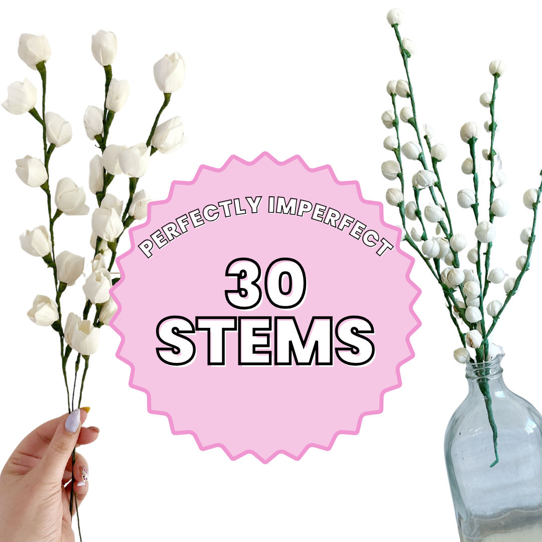 Lot 1582 - Perfectly Imperfect Bud Branches and String of Pearls