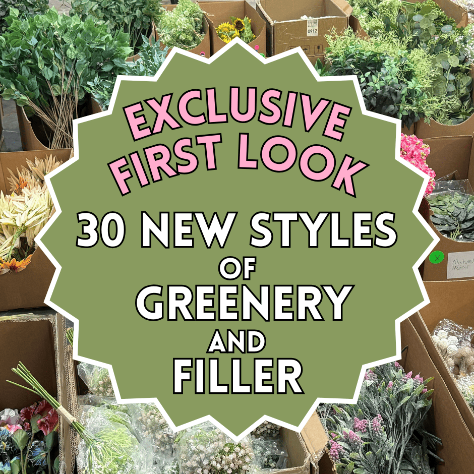 Lot 4309 - 30 New Styles and restock of Faux Greenery and Filler