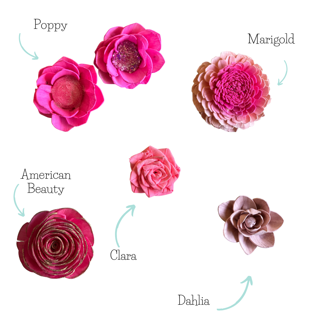 Pink Pony | Dyed Sola Wood Flower Assortment