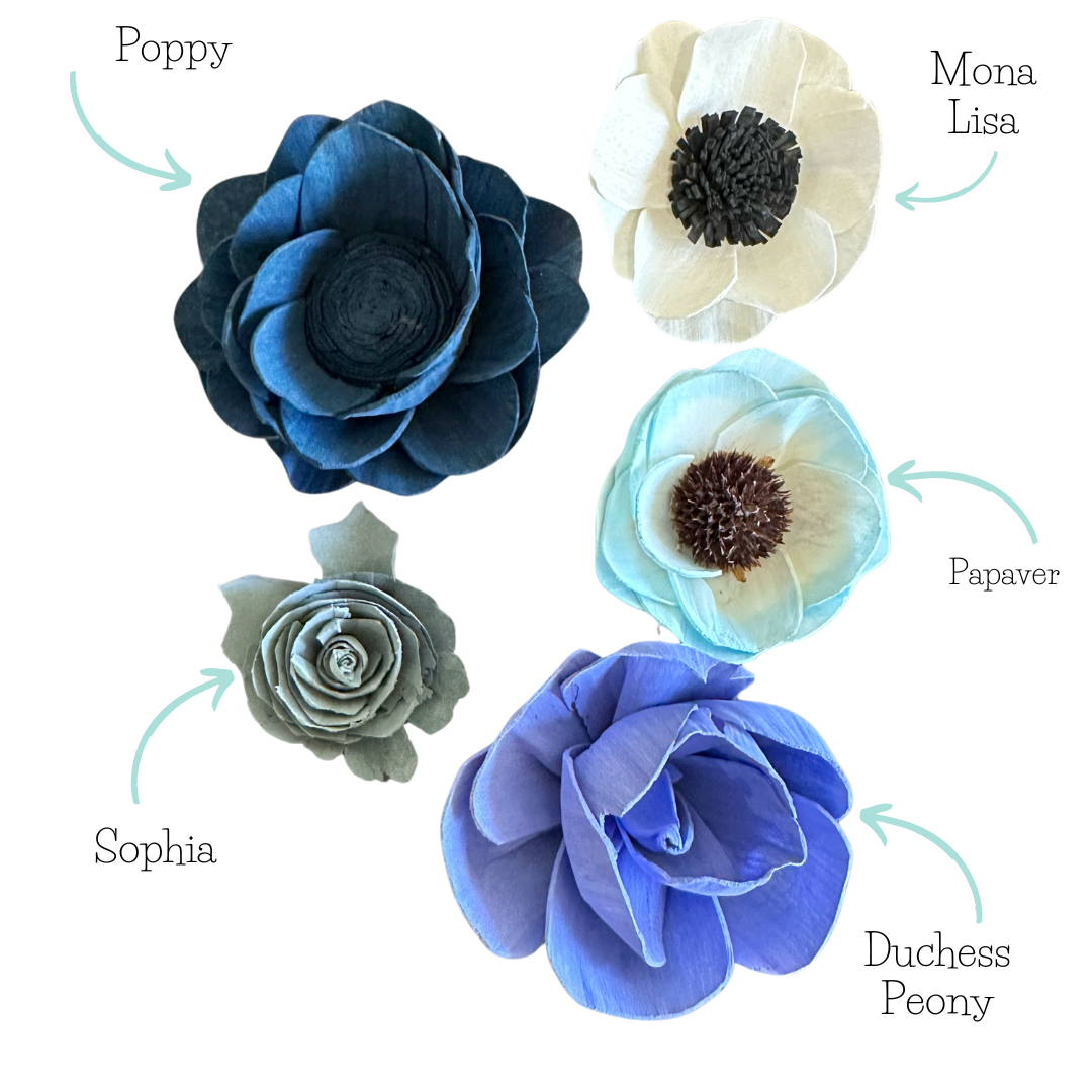 Stardust | dyed wood flower assortment