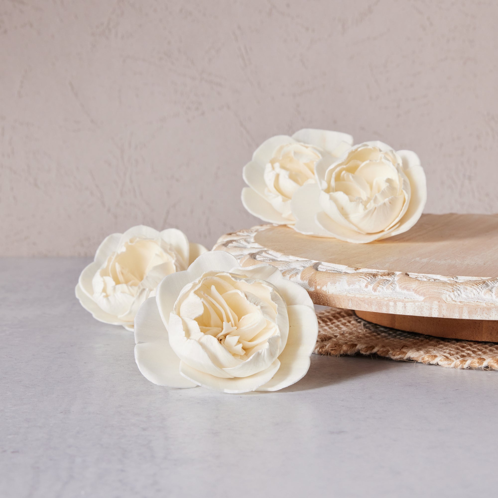 Sugar Baker Rose™ Wood Flower - set of 12 - 2.5 inches