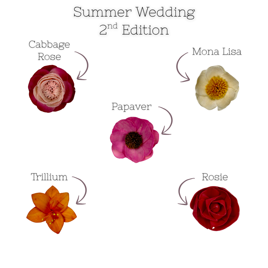 Summer Wedding 2nd edition - dyed sola wood flower assortment