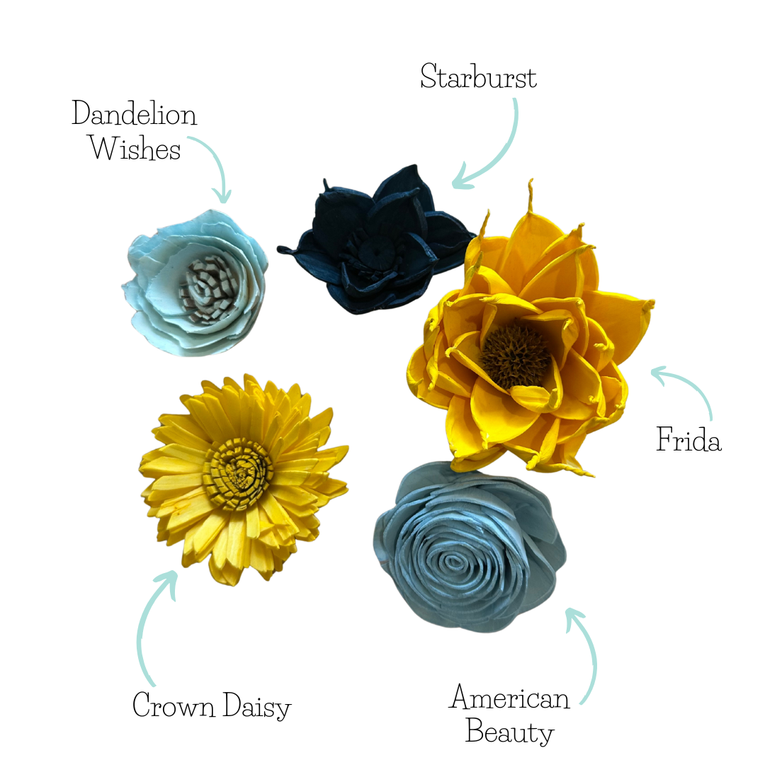 Van Gogh Sunflowers | Dyed Sola Wood Flower Assortment