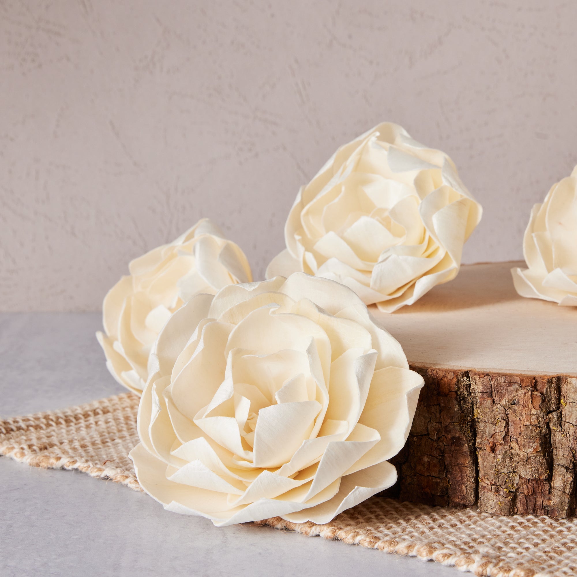 Wishful™ Wood Flower | set of 6 | 3 inches