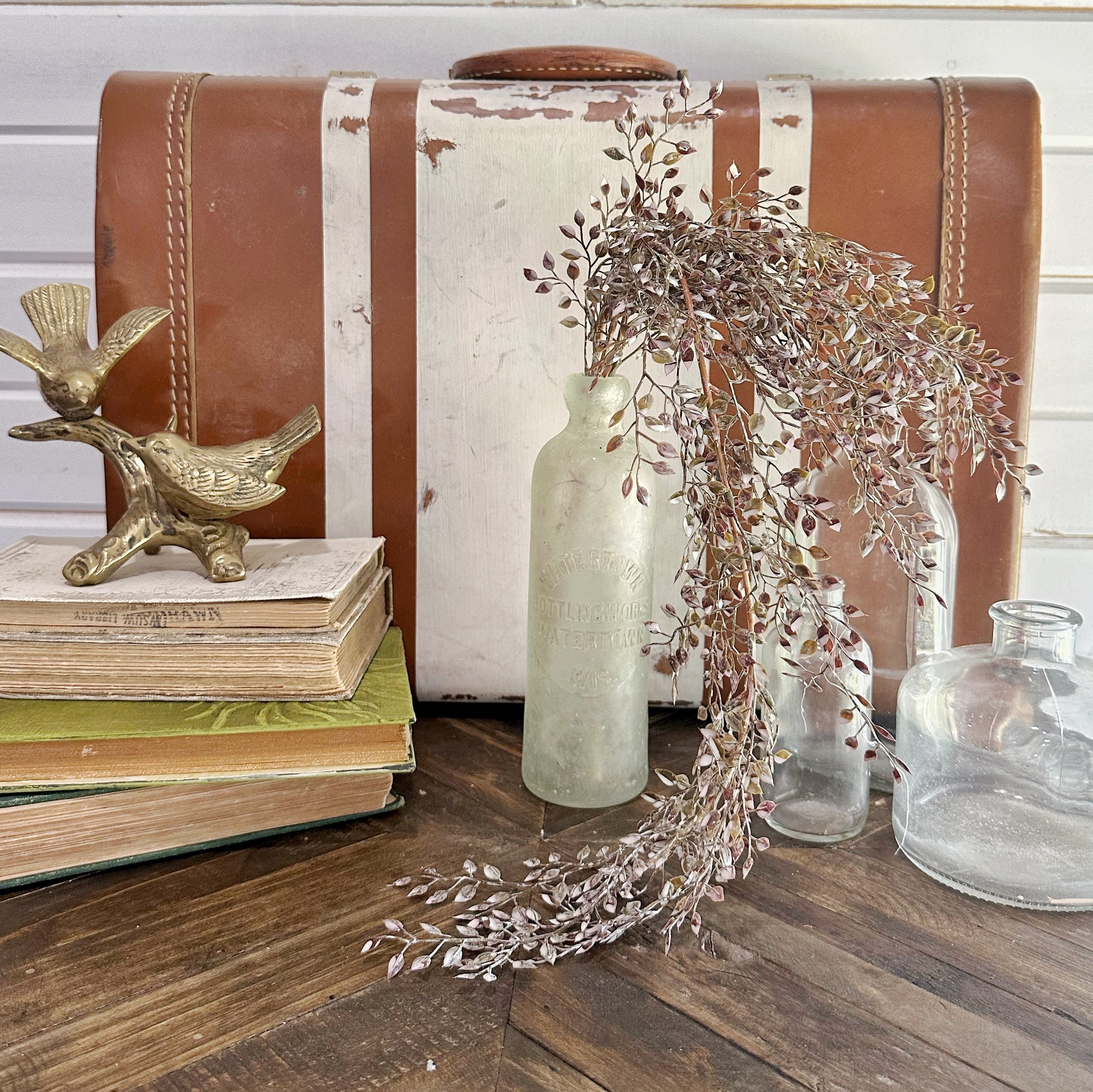 Hanging Rustic Winter Leaves - Faux