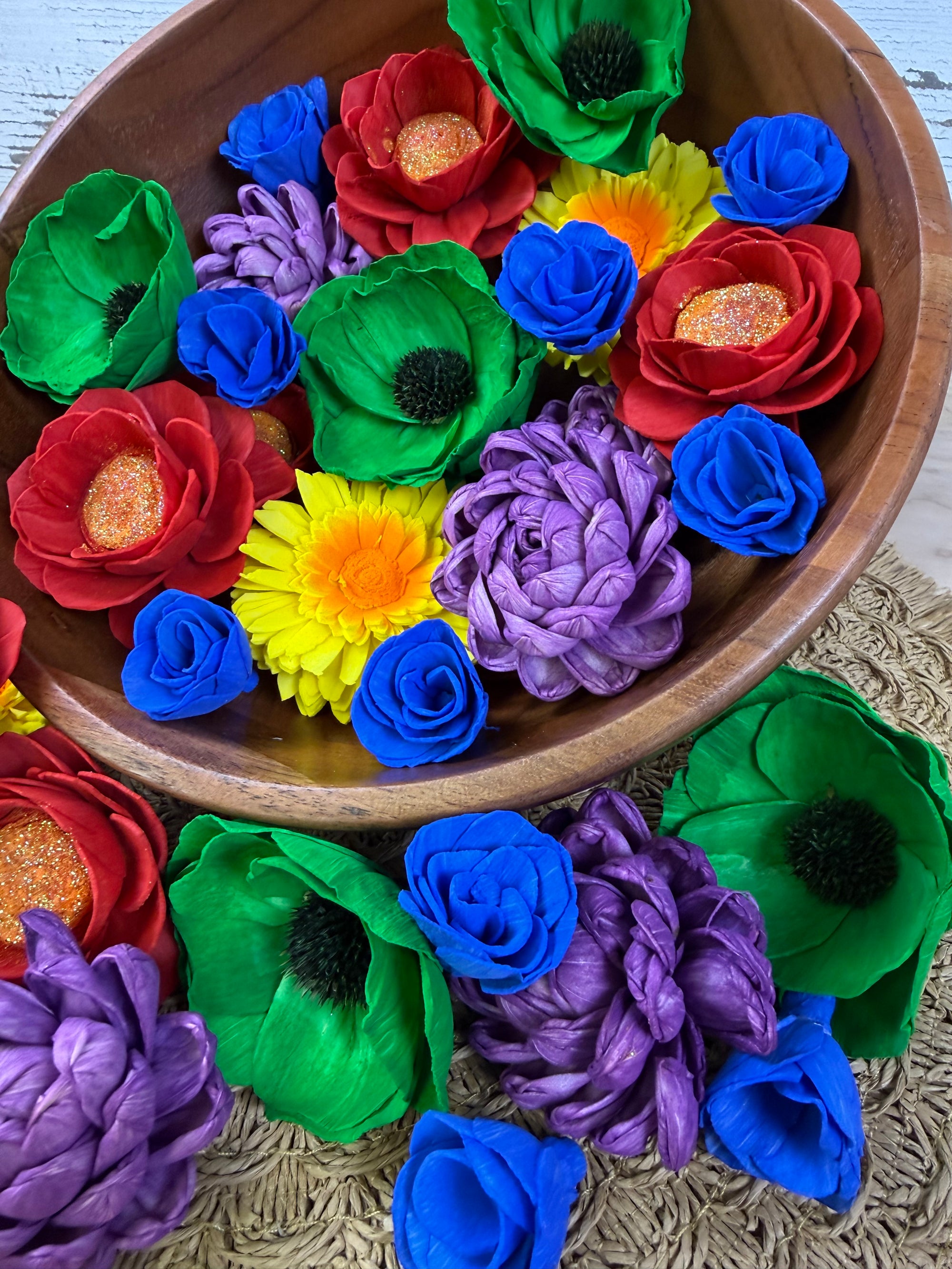 Leprechaun Shenanigans - dyed sola wood flower assortment