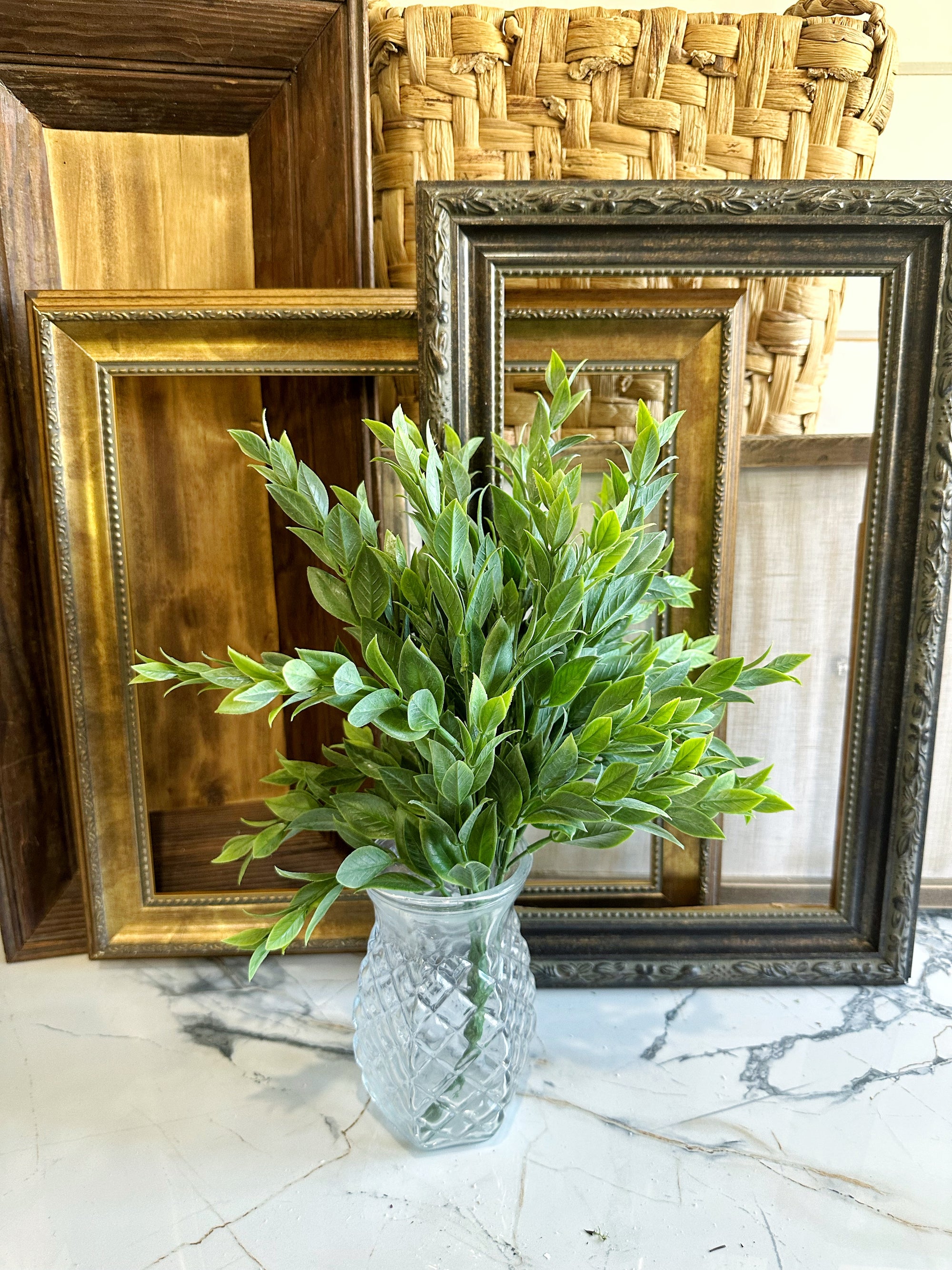 Large Ruscus Leaves- Artificial Greenery - 14 inches - Oh! You're