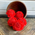 Pre-dyed American Beauty Flower - set of 6 - Poppy