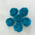 Pre-dyed American Beauty Flower - set of 6 - Turquoise