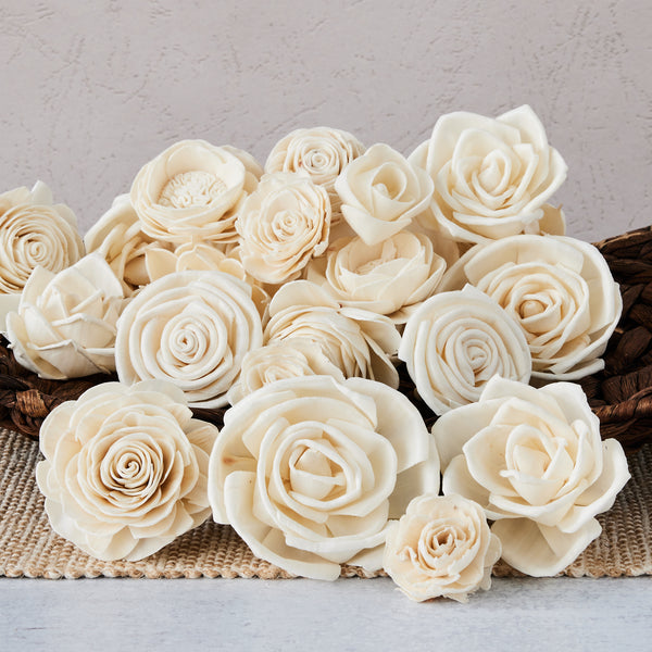 Rose Assortment - set of 50 - Oh! You're Lovely - Sola Wood Flowers