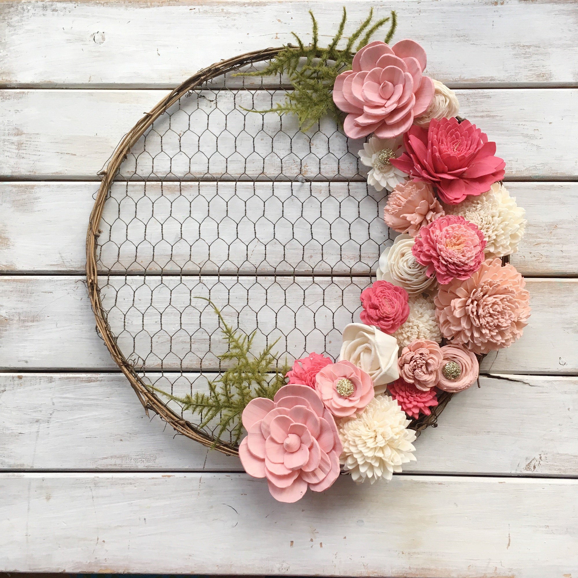 14 inch Round Chicken Wire Wreath Form- set of 3 - Oh! You're Lovely - Sola  Wood Flowers