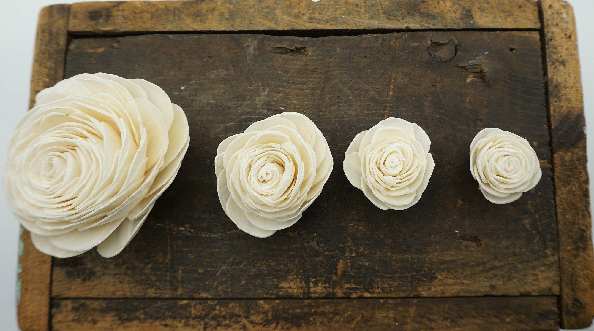 Juliet Rose- wood flower - sets of 12 - Oh! You're Lovely - Sola