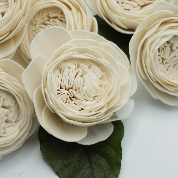 Cabbage Rose - Bulk Wholesale 100 Pack - 2.5 inches _sola_wood_flowers