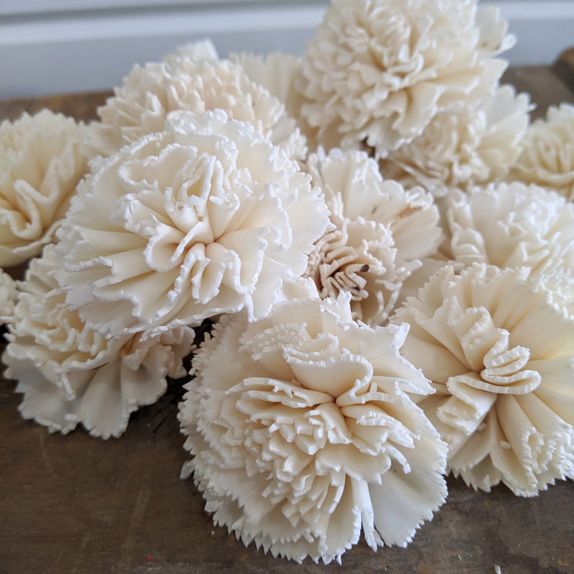 Carnation  - Bulk Wholesale 100 Pack - 1.5 inches _sola_wood_flowers