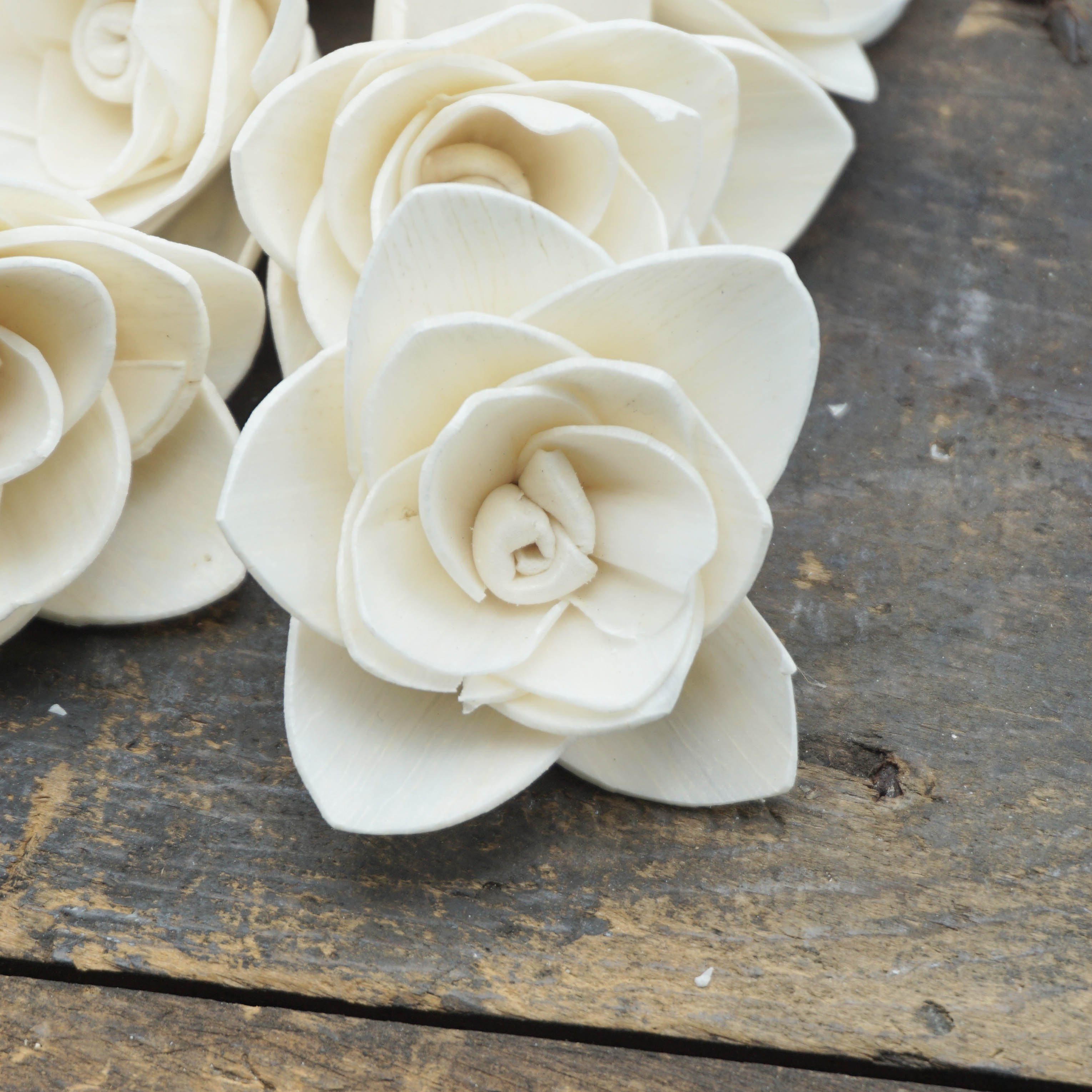 Gardenia Flower  - set of 12- 1.5 inches _sola_wood_flowers