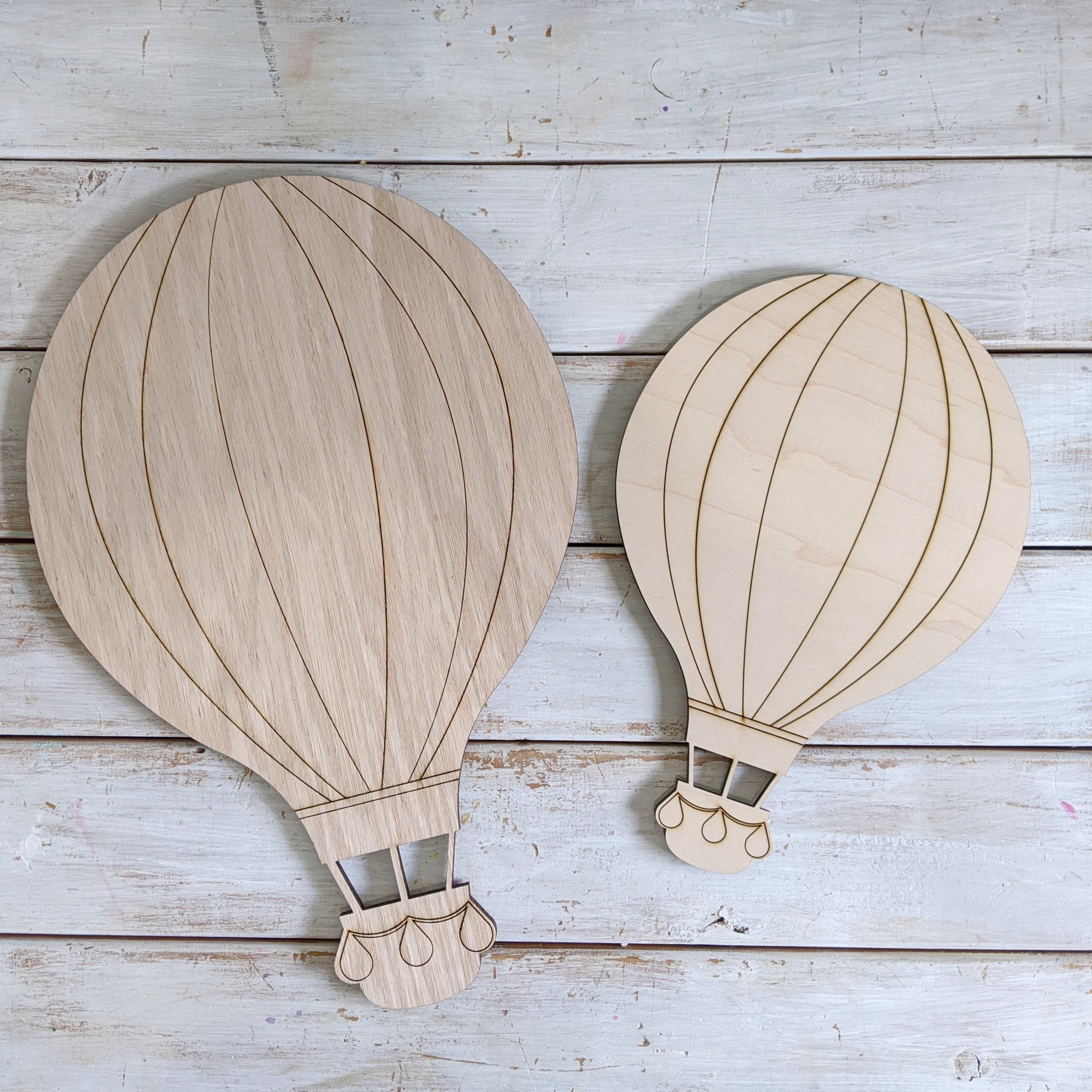 Hot Air Balloon- Wood Cutout- Medium _sola_wood_flowers