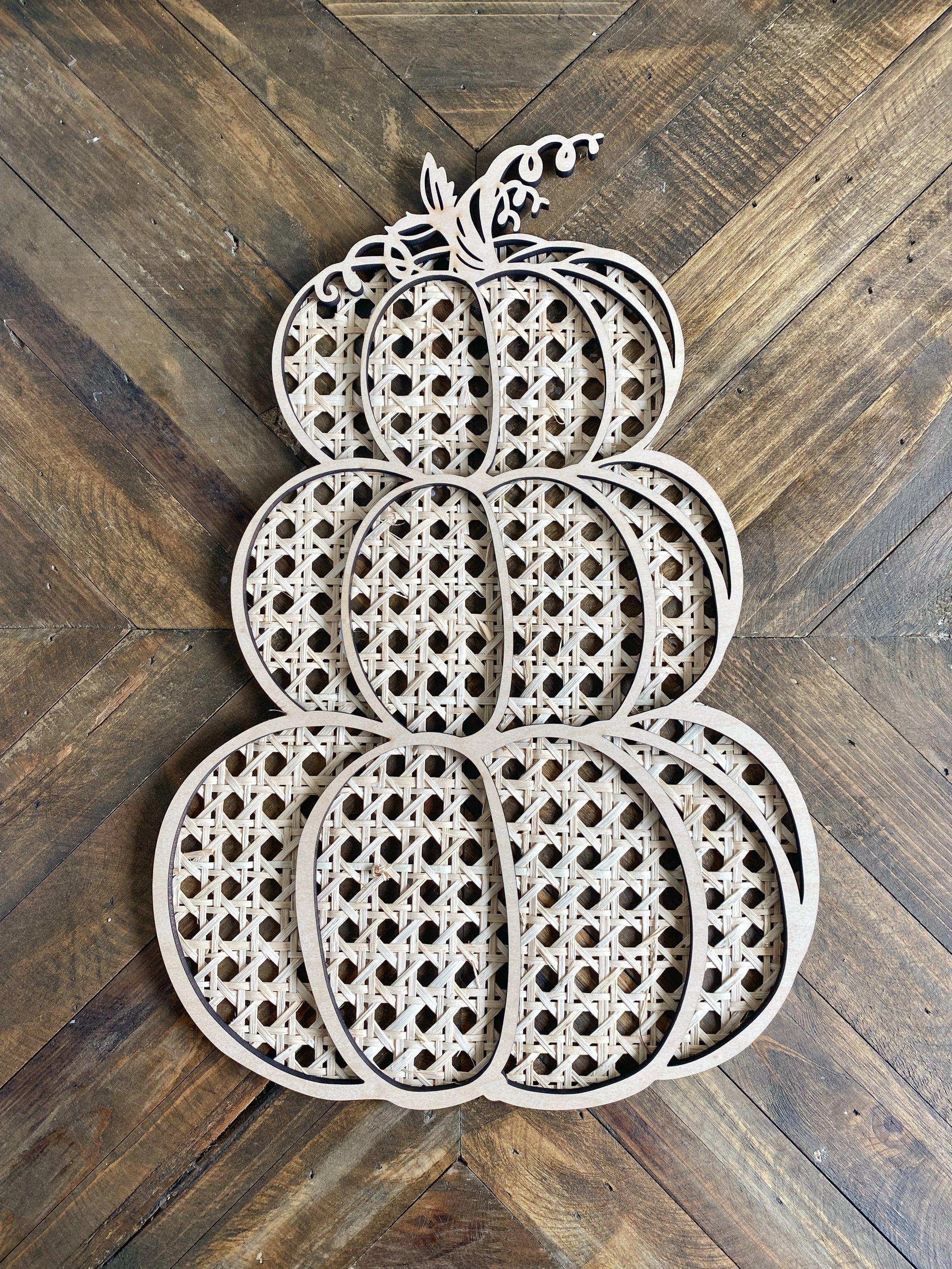 15 inch Pumpkin Stack | Caned