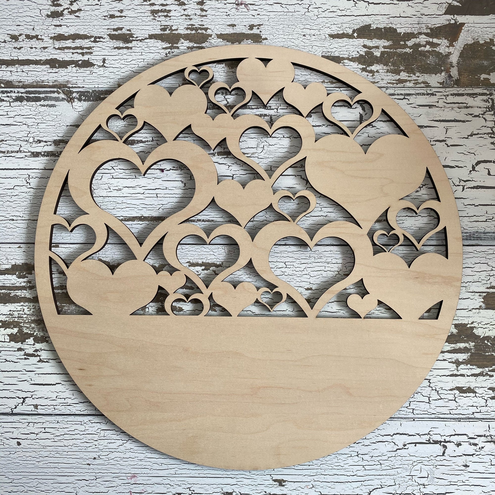 Wooden hearts 2 1/2 inch (2.5) wide 1/4 thick