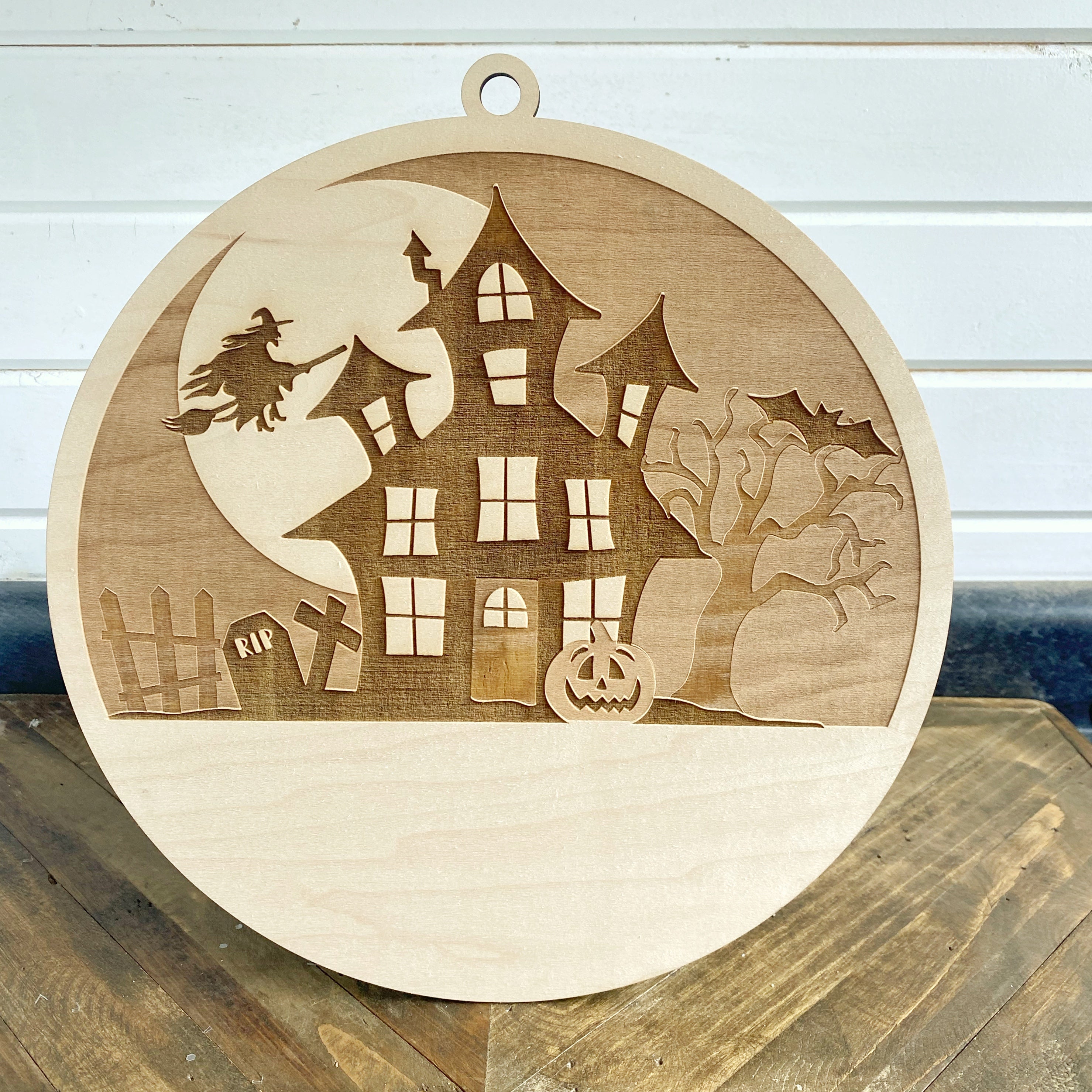 12 inch Halloween Wood Wreath | Oh You're Lovely