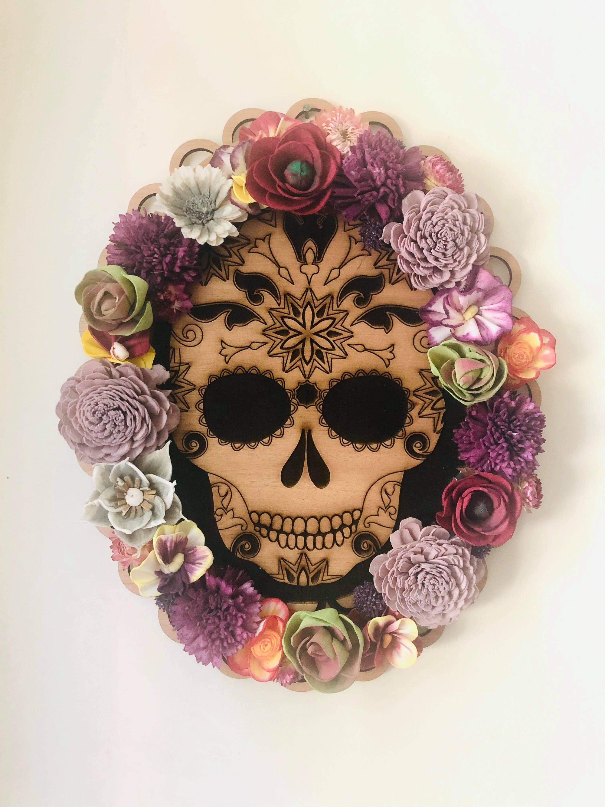 14" Sugar Skull Wood Cutout- Limited Edition _sola_wood_flowers