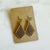 Wood cut gold geometric earrings