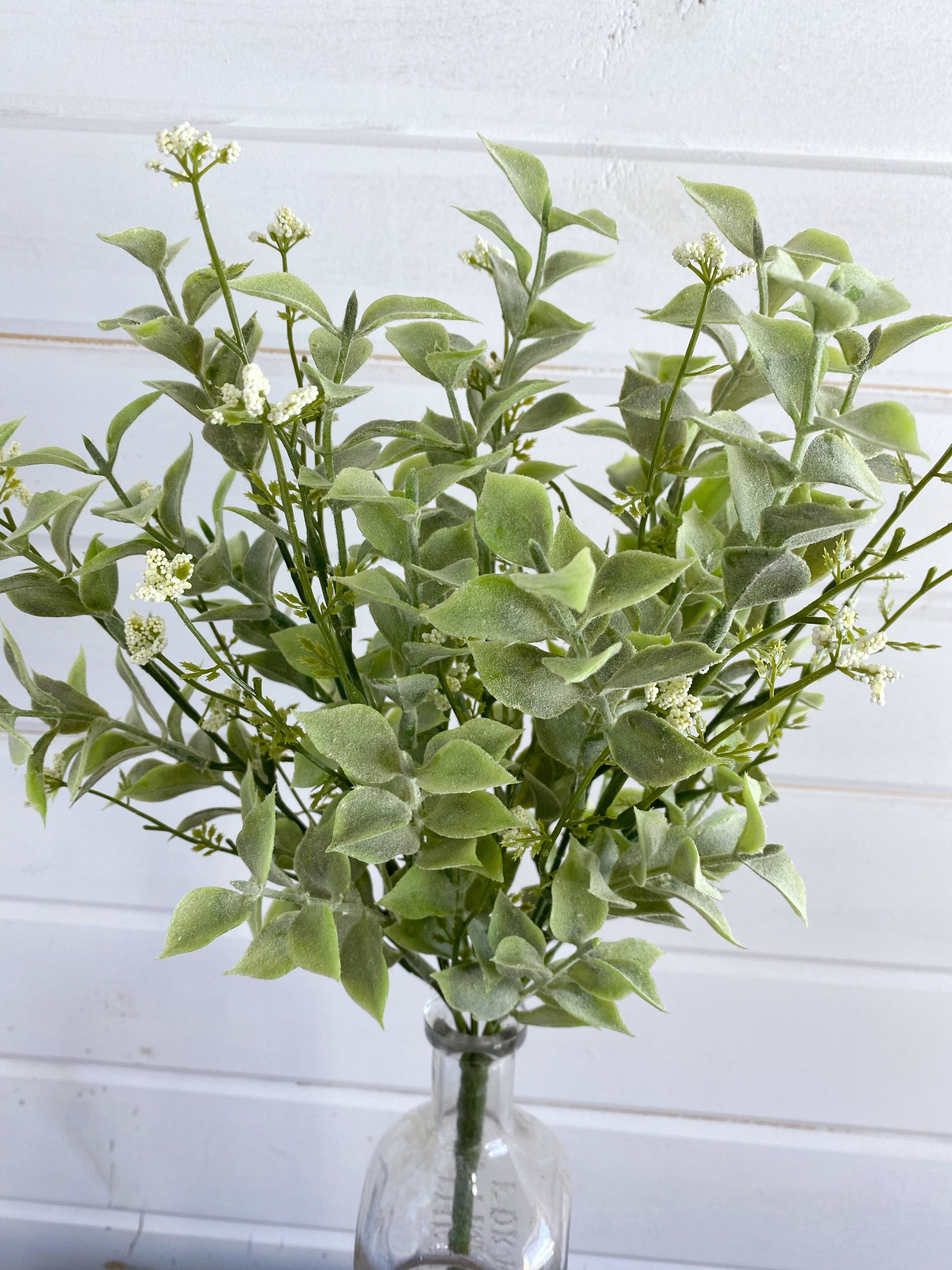 Spring Laurel with cream flowers- faux