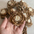 Frills™  Bark Wood Flower  - set of 12-  2.5 inches